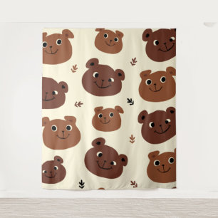 Tenture Visage drôle d'ours