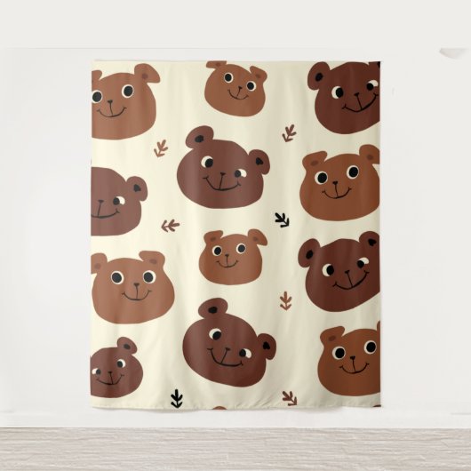 Tenture Visage drôle d'ours (Devant)