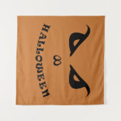 Tenture Visage effrayant et effrayant d'Halloween (Devant (Horizontal))