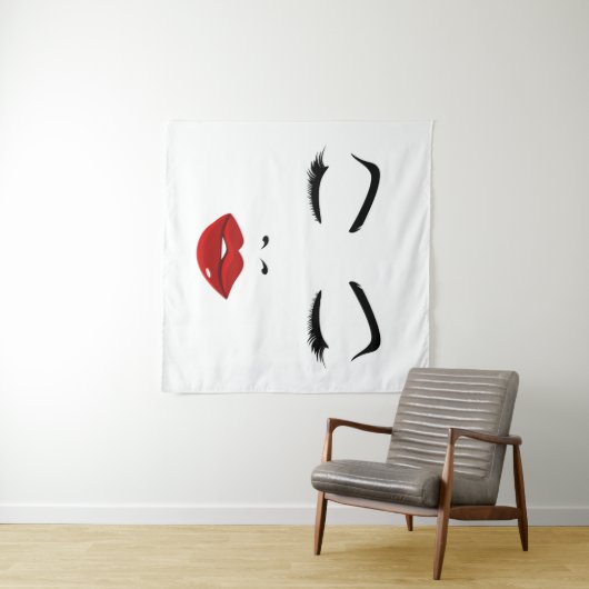 Tenture Visage élégant (En situation (horizontale))