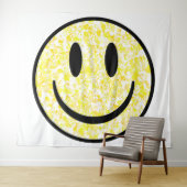 Tenture Visage souriant éclaboussé (En situation (horizontale))