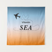 Tenture Vitamin Sea Orange Summer Color Tapestry (Devant)