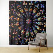 Tenture vitraux de l'église couleurs (En situation)