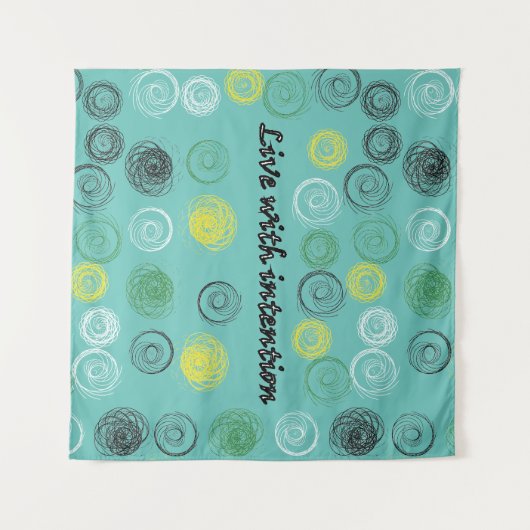 Tenture Vivez avec intention (Devant (Horizontal))