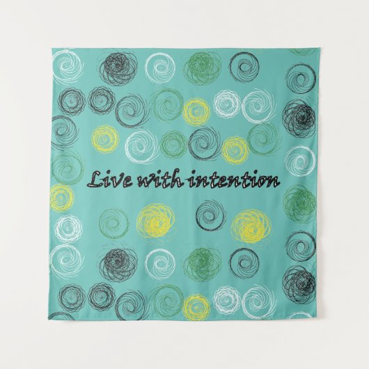 Tenture Vivez avec intention (Devant)