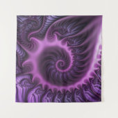 Tenture Vivid Cool Abstrait rose violet Fractal Art Spiral (Devant (Horizontal))
