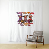 Tenture Vizsla Halloween Thanksgiving Noël Classique T- (En situation)