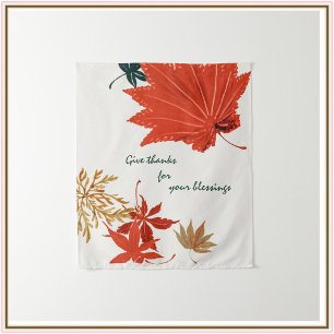 Tenture Vntage Orange et Gold Feuilles donnent des remerci
