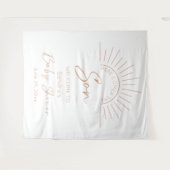 Tenture Voici Le Baby shower Son Boho (Devant (Horizontal))