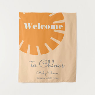 Tenture Voici le Baby shower Sun Retro