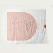 Tenture Voici Le Fils Baby shower Boho (Devant (Horizontal))