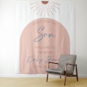 Tenture Voici Le Fils Baby shower Boho (En situation)