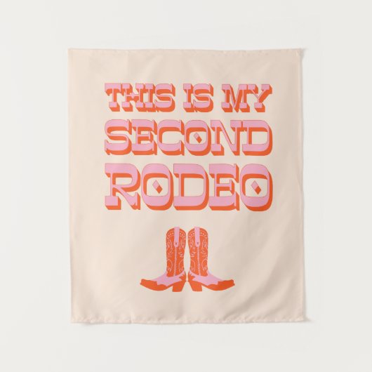 Tenture Voici My Second Rodeo (+ bottes de cowboy) (Devant)