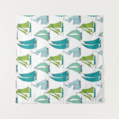 Tenture Voiliers sur le motif de l'eau (Devant)