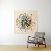 Tenture Voir le bon dans toutes les choses Hippie Graphic (En situation (horizontale))