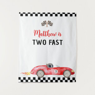 Tenture Voiture de course Deux Anniversaire Rapide Context