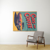 Tenture voitures et café (En situation (horizontale))