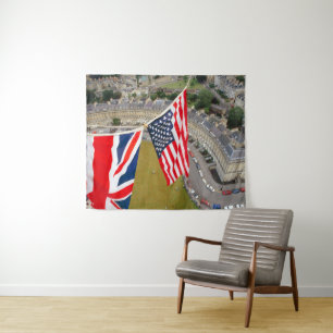 Tenture Vol À Ballons À Air Chaud Au-Dessus Du Bain.