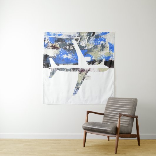 Tenture Vol Abstrait par Michael Moffa (En situation (horizontale))