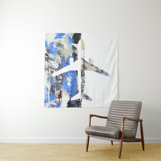 Tenture Vol Abstrait par Michael Moffa (En situation)