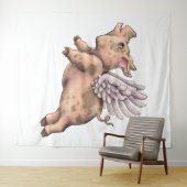 Tenture Voler des porcs (En situation (horizontale))