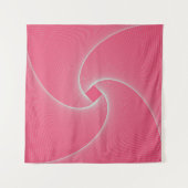 Tenture Vortex carré en relief, rose velours. (Devant (Horizontal))