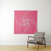 Tenture Vortex carré en relief, rose velours. (En situation (horizontale))