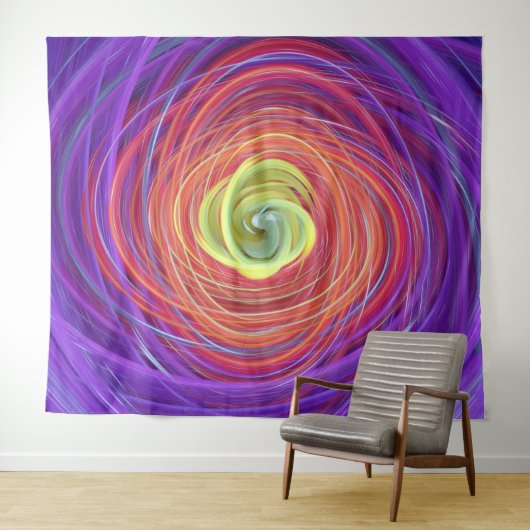 Tenture vortex floral (En situation (horizontale))