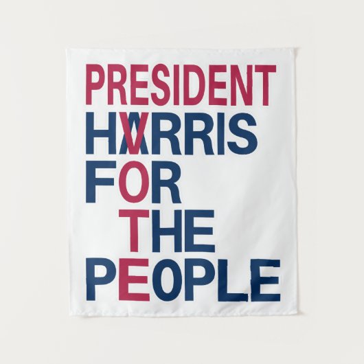 Tenture Vote Harris | Président du peuple (Devant)