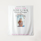 Tenture Vote Homecoming Queen Pink HOCO Contexte photo (Devant)