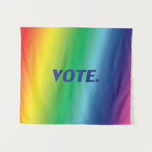Tenture "Voter" pride lgbtq lgbt couleurs arc-en-ciel