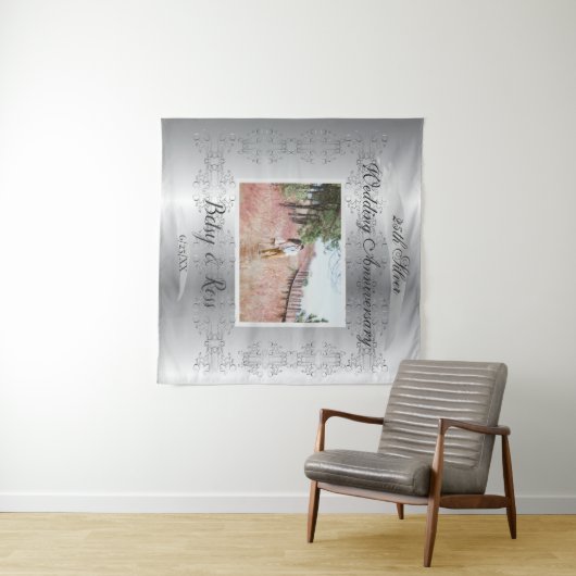 Tenture Votre 25e anniversaire de Mariage d'argent (En situation (horizontale))