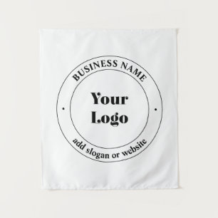 Tenture Votre logo d'entreprise et texte promotionnel Bl