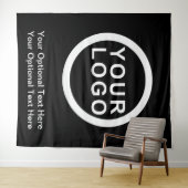 Tenture Votre logo d'entreprise Marque moderne noir arrièr (En situation (horizontale))