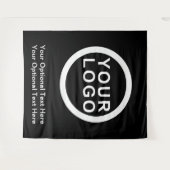 Tenture Votre logo d'entreprise Marque moderne noir arrièr (Devant (Horizontal))