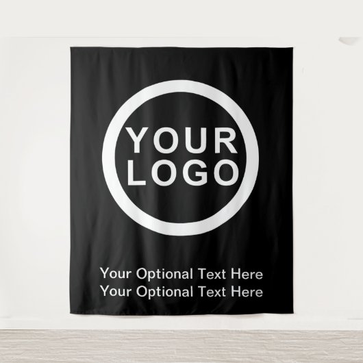 Tenture Votre logo d'entreprise Marque moderne noir arrièr (Devant)