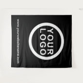 Tenture Votre logo d'entreprise | Site Web Noir moderne (Devant (Horizontal))