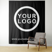 Tenture Votre logo d'entreprise | Site Web Noir moderne (En situation)