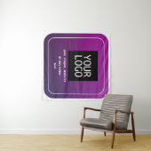 Tenture Votre logo et lumière élégante à Ombre violet fonc (En situation (horizontale))