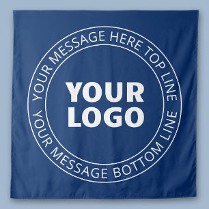 Tenture Votre logo et texte circulaire personnalisable B