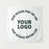 Tenture Votre logo ou image | Texte éditable gras (Devant)