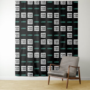 Tenture Votre logo ou image Zig Zag Motif avec deux imag