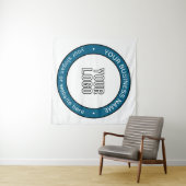 Tenture Votre logo ou votre conception et votre texte circ (En situation (horizontale))