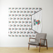 Tenture Votre logo Plus grand et Motif Contexte promotionn (En situation (horizontale))