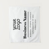 Tenture Votre logo Retro-Moderne Blanc & Noir (Devant)