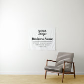 Tenture Votre logo Retro-Moderne Blanc & Noir (En situation (horizontale))