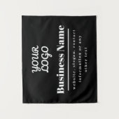 Tenture Votre Logo Retro-Moderne Noir & Blanc (Devant)