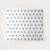 Tenture Votre logo simple logo répétitif | Blanc ou fait m (Devant (Horizontal))