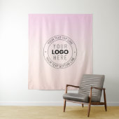 Tenture Votre logo téléchargé | Texte circulaire modifiabl (En situation)