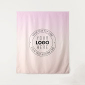 Tenture Votre logo téléchargé | Texte circulaire modifiabl (Devant)